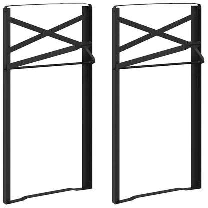 Gamba per Tavolo Birra 2 pcs Nero 39 x 3 x 75 cm | homemem39