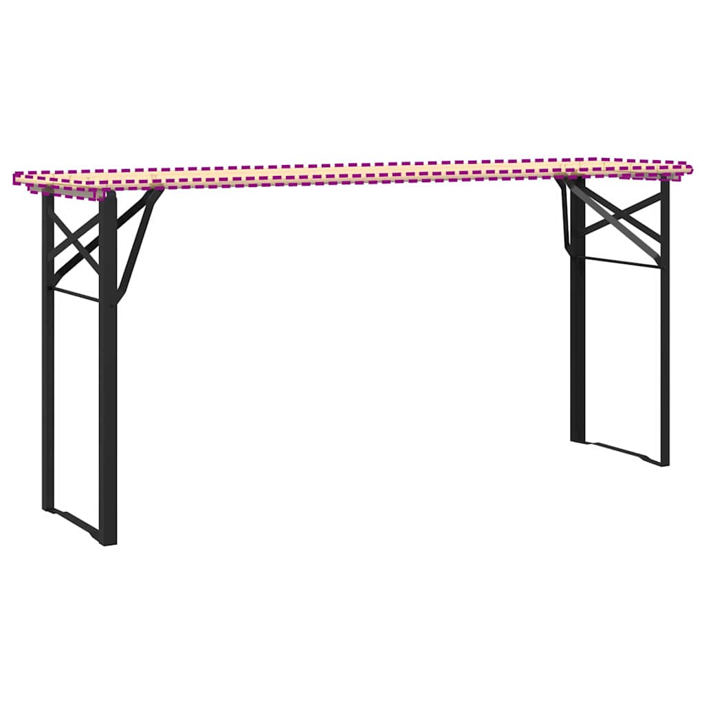Gamba per Tavolo Birra 2 pcs Nero 39 x 3 x 75 cm | homemem39