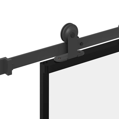 Porta Scorrevole con Ferramenta 76x205cm Vetro ESG Alluminio | homemem39