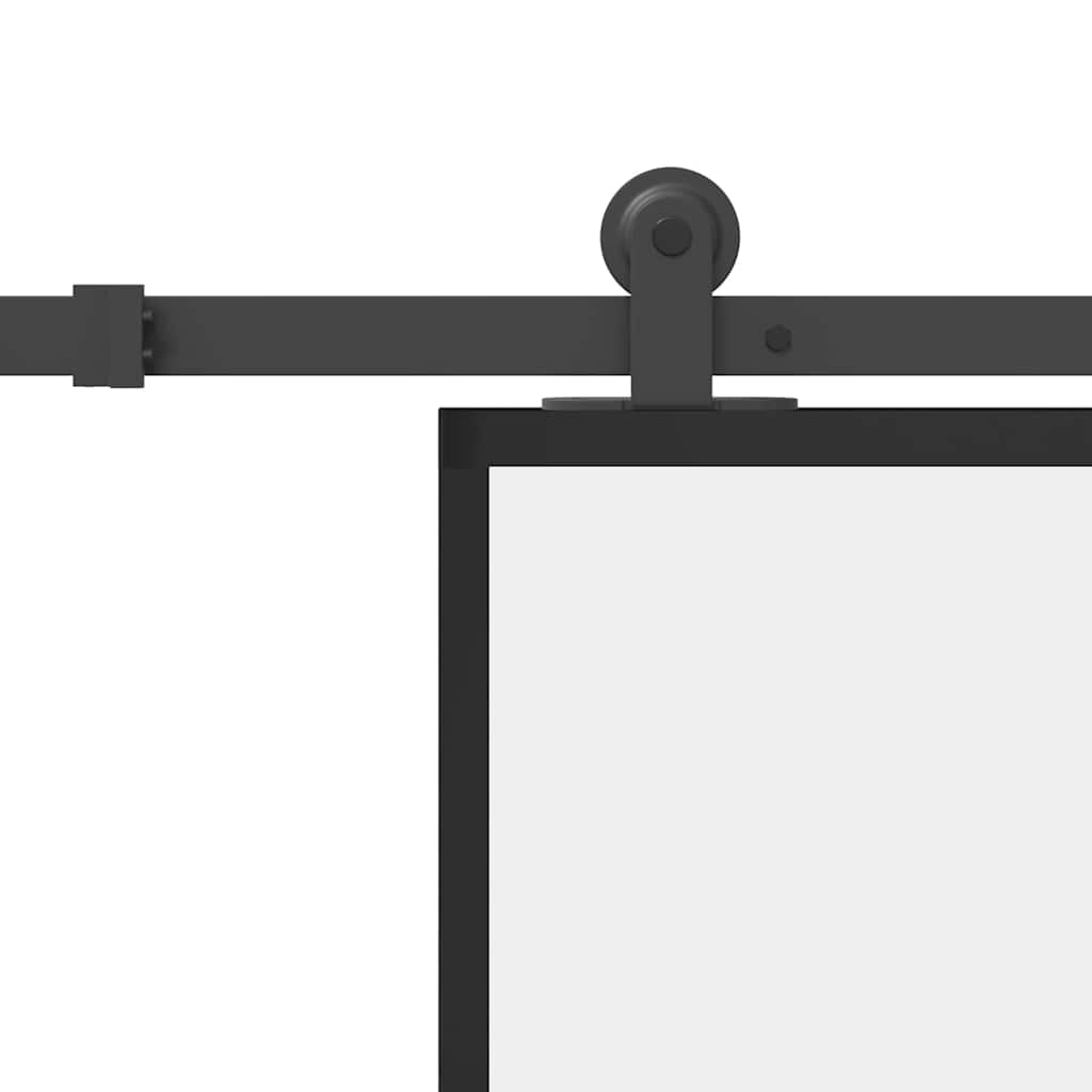 Porta Scorrevole con Ferramenta 76x205cm Vetro ESG Alluminio | homemem39