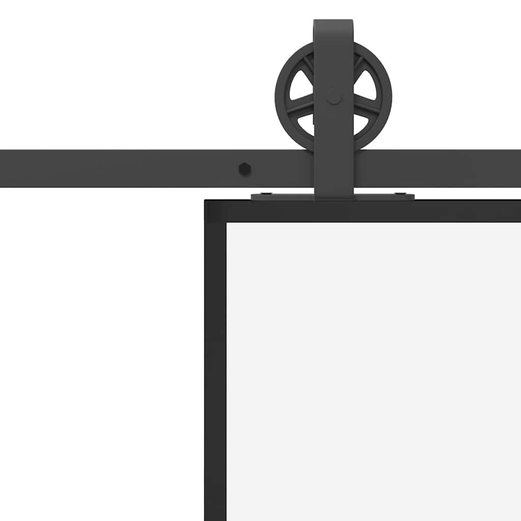 Porta Scorrevole con Ferramenta 102x205 cm Vetro ESG Alluminio | homemem39