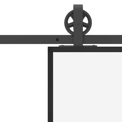 Porta Scorrevole con Ferramenta 102x205 cm Vetro ESG Alluminio | homemem39