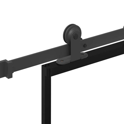 Porta Scorrevole con Ferramenta 76x205cm Vetro ESG Alluminio | homemem39