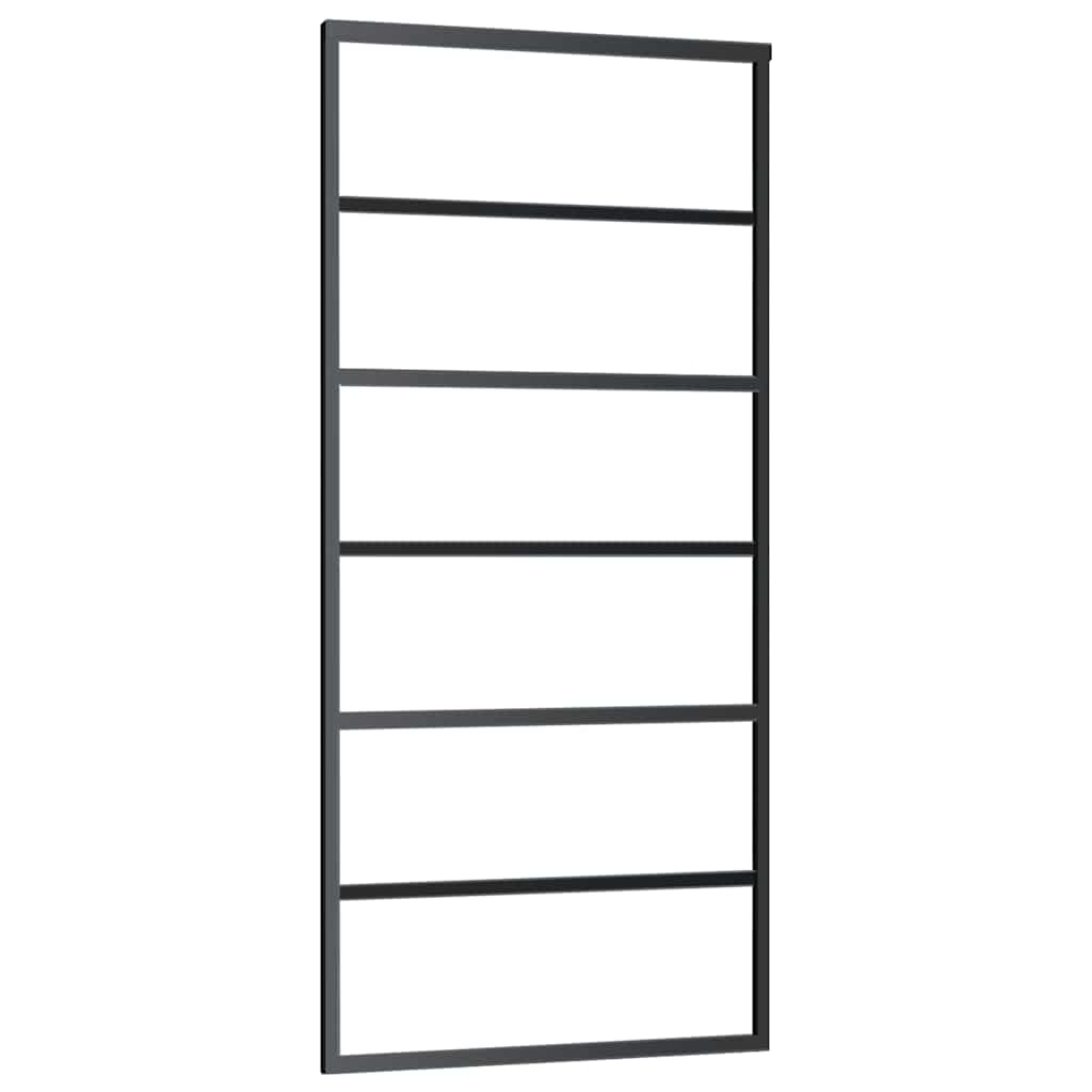 Porta Scorrevole con Ferramenta 90x205cm Vetro ESG Alluminio | homemem39