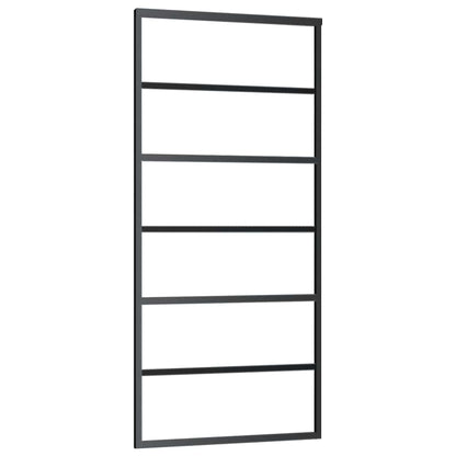 Porta Scorrevole con Ferramenta 90x205cm Vetro ESG Alluminio | homemem39