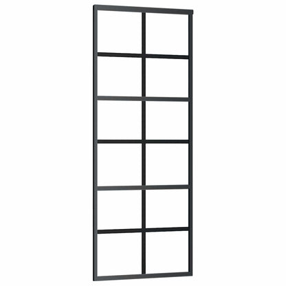 Porta Scorrevole con Ferramenta 76x205cm Vetro ESG Alluminio | homemem39