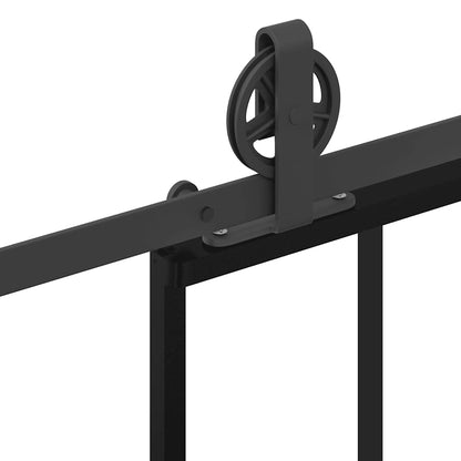 Porta Scorrevole con Ferramenta 76x205cm Vetro ESG Alluminio | homemem39