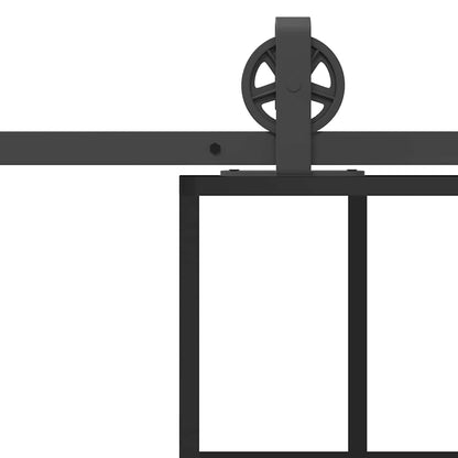 Porta Scorrevole con Ferramenta 102x205 cm Vetro ESG Alluminio | homemem39