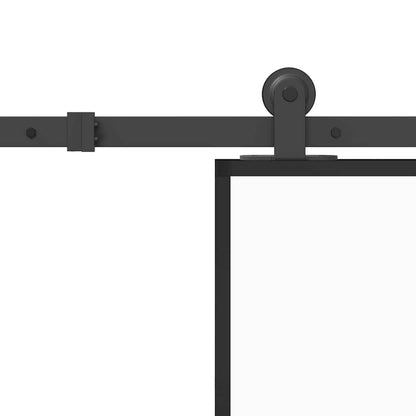Porta Scorrevole con Ferramenta 76x205cm Vetro ESG Alluminio | homemem39