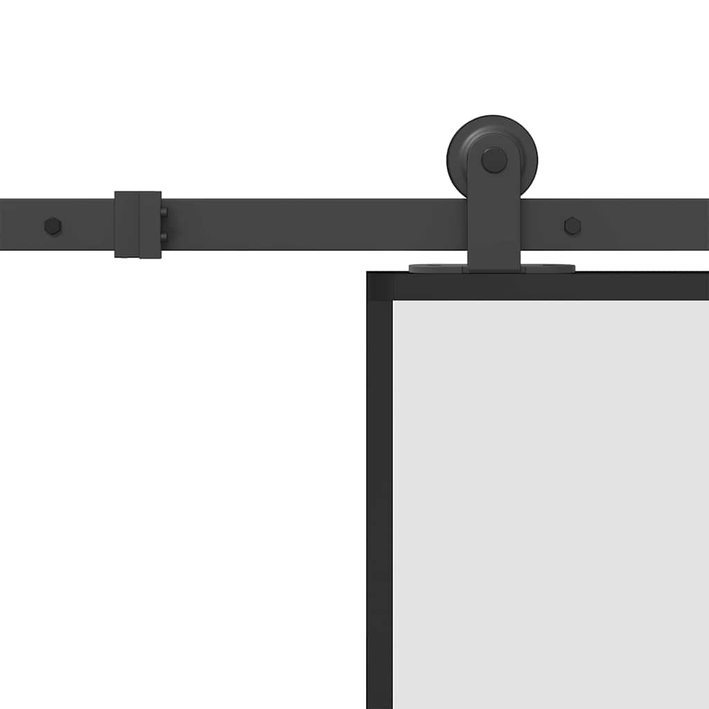 Porta Scorrevole con Ferramenta 76x205cm Vetro ESG Alluminio | homemem39