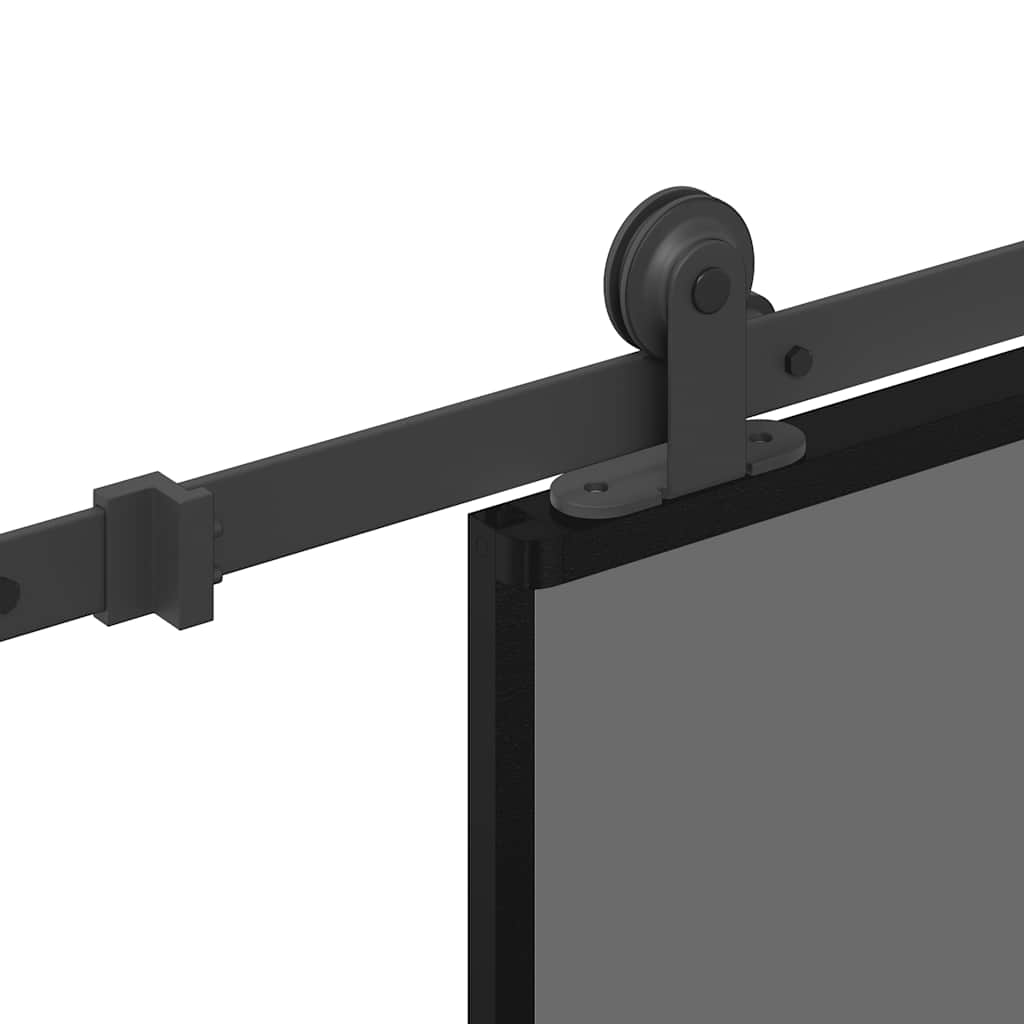 Porta Scorrevole con Ferramenta Vetro Temperato Alluminio | homemem39