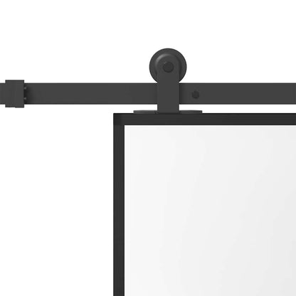 Porta Scorrevole Ferramenta 76x205 cm Vetro Temperato Alluminio | homemem39