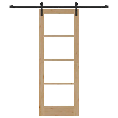 Porta scorrevole ORKDAL Naturale e Nero 73,5 x 198,5 cm | homemem39