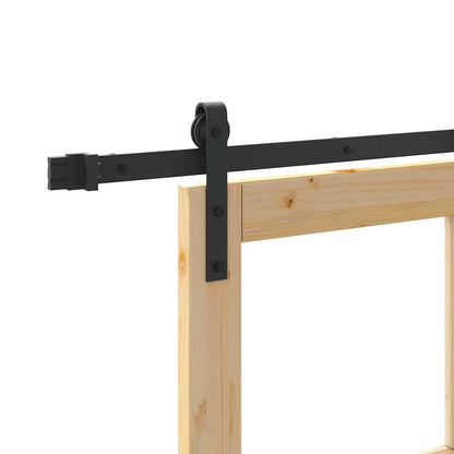 Porta scorrevole ORKDAL Naturale e Nero 93 x 202 cm | homemem39