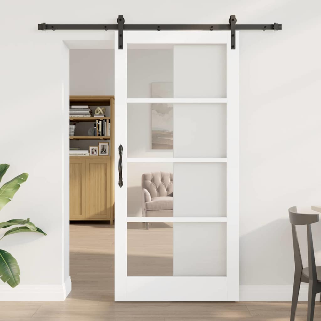 Porta scorrevole ORKDAL Bianco e Nero 93 x 202 cm | homemem39