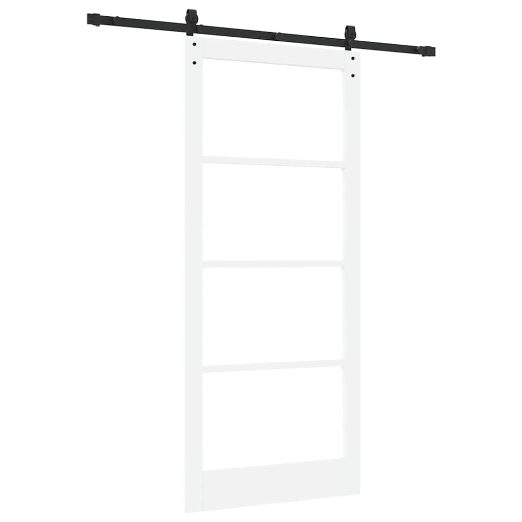 Porta scorrevole ORKDAL Bianco e Nero 93 x 211 cm | homemem39