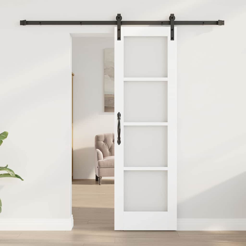 Porta scorrevole ORKDAL Bianco e Nero 61 x 198,5 cm | homemem39