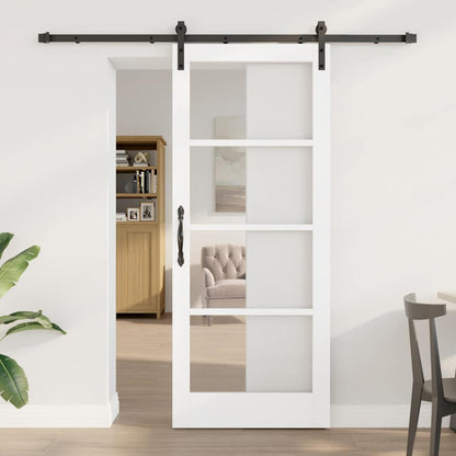 Porta scorrevole ORKDAL Bianco e Nero 83 x 202 cm | homemem39