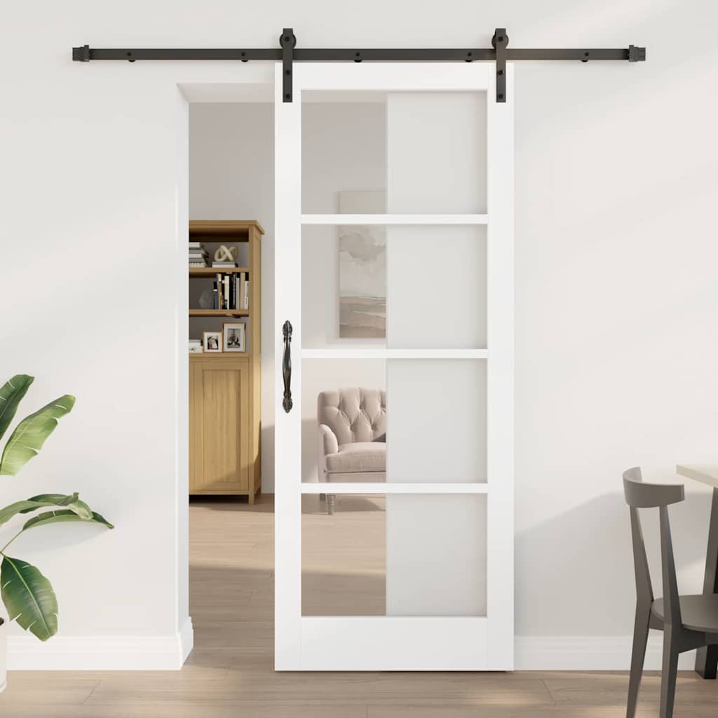Porta scorrevole ORKDAL Bianco e Nero 83 x 211 cm | homemem39