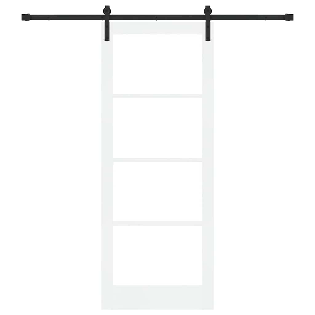 Porta scorrevole ORKDAL Bianco e Nero 83 x 211 cm | homemem39