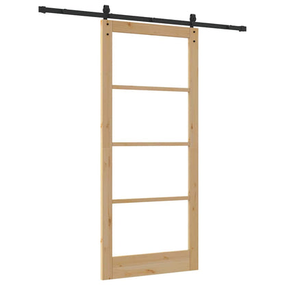 Porta scorrevole ORKDAL Naturale e Nero 93 x 211 cm | homemem39