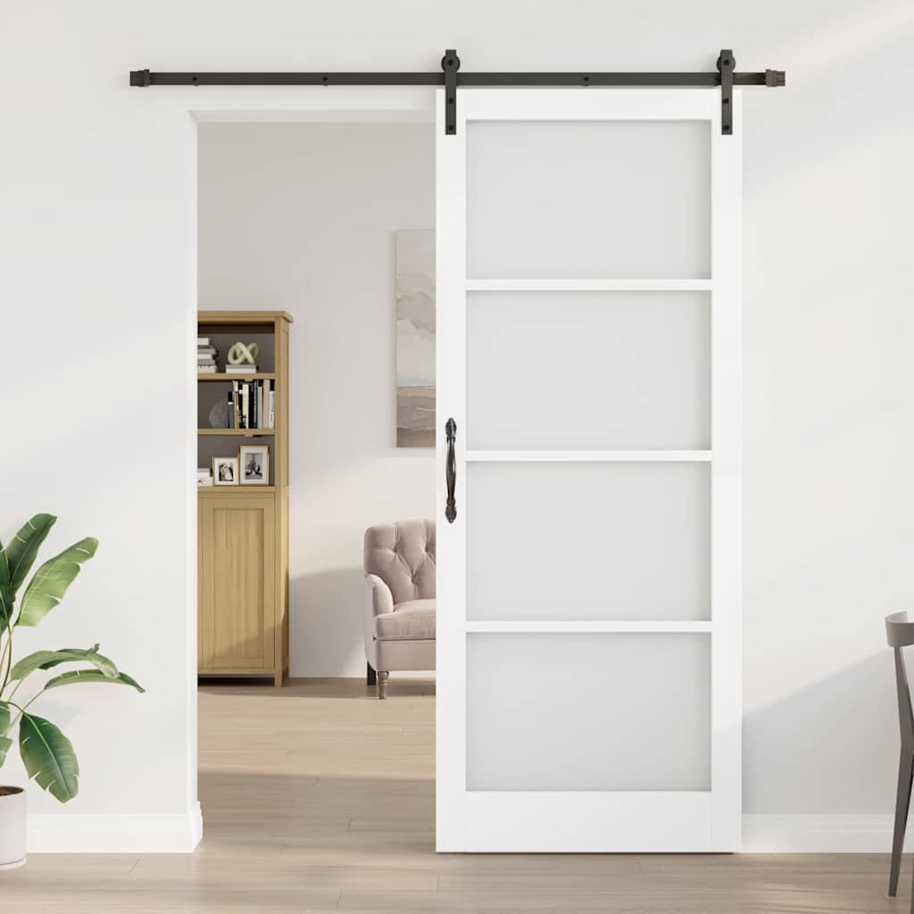 Porta scorrevole ORKDAL Bianco e Nero 93 x 232 cm | homemem39