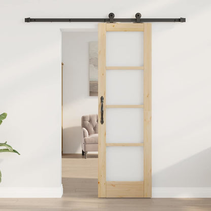 Porta scorrevole ORKDAL Naturale e Nero 61 x 198,5 cm | homemem39