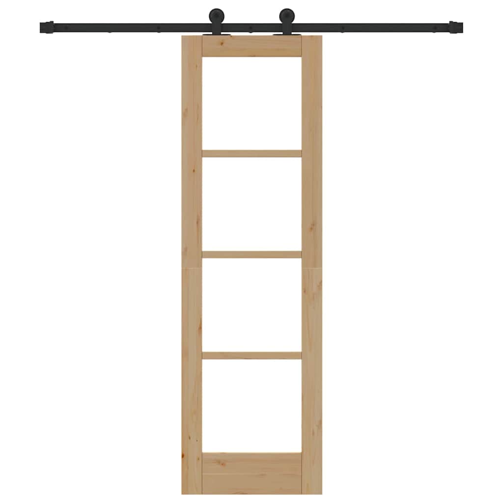 Porta scorrevole ORKDAL Naturale e Nero 61 x 198,5 cm | homemem39