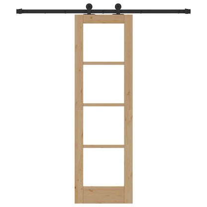 Porta scorrevole ORKDAL Naturale e Nero 61 x 198,5 cm | homemem39