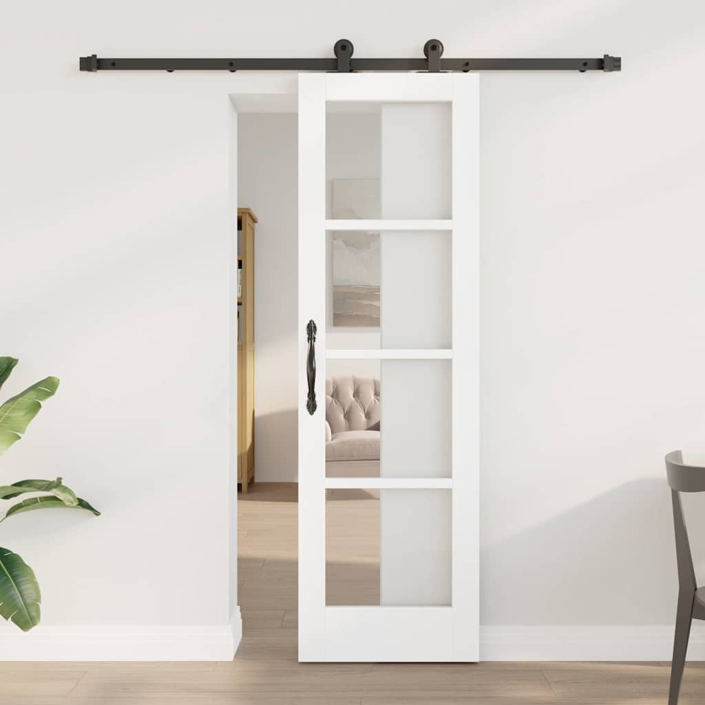 Porta scorrevole ORKDAL Bianco e Nero 61 x 198,5 cm | homemem39
