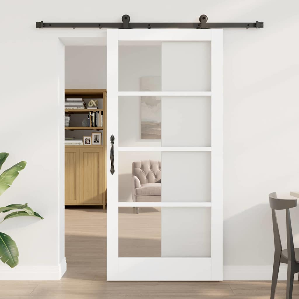 Porta scorrevole ORKDAL Bianco e Nero 93 x 202 cm | homemem39