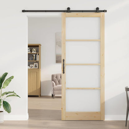 Porta scorrevole ORKDAL Naturale e Nero 93 x 232 cm | homemem39