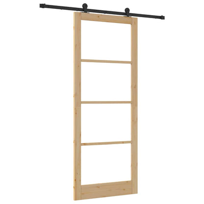 Porta scorrevole ORKDAL Naturale e Nero 93 x 232 cm | homemem39