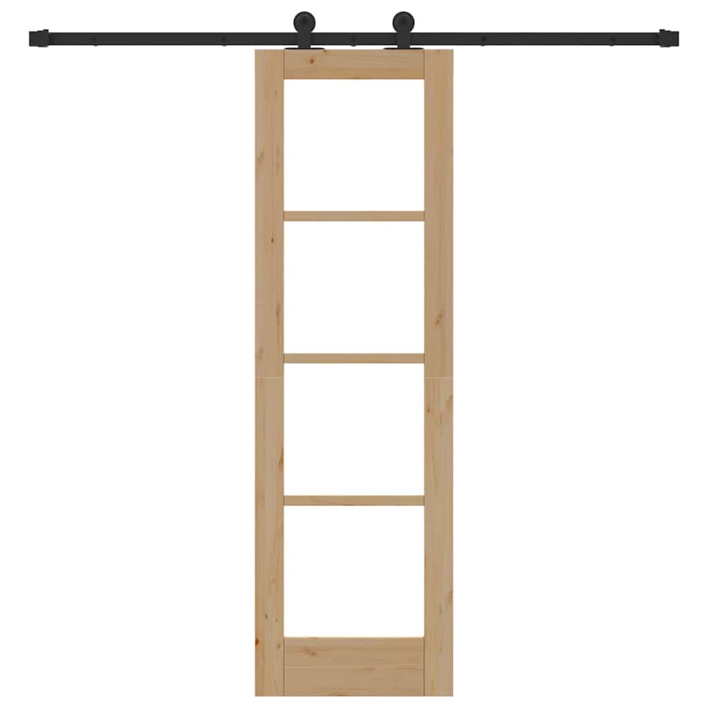Porta scorrevole ORKDAL Naturale e Nero 61 x 198,5 cm | homemem39