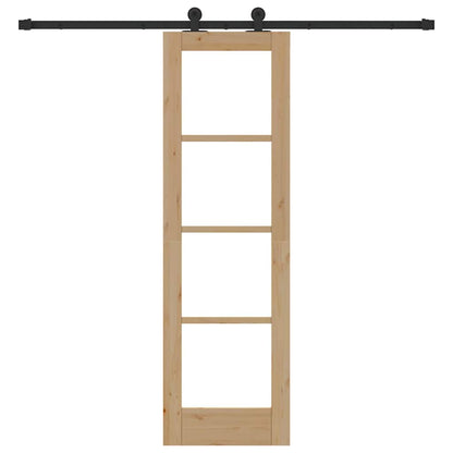 Porta scorrevole ORKDAL Naturale e Nero 61 x 198,5 cm | homemem39