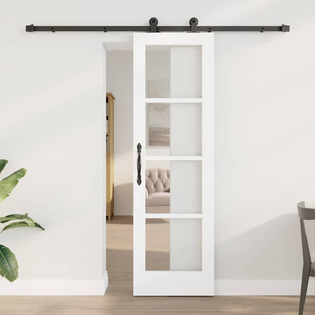 Porta scorrevole ORKDAL Bianco e Nero 61 x 198,5 cm | homemem39