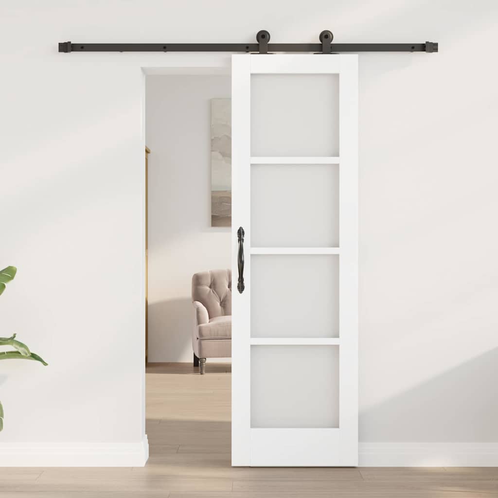 Porta scorrevole ORKDAL Bianco e Nero 61 x 198,5 cm | homemem39