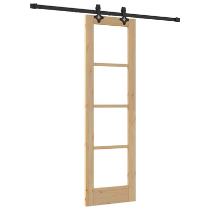 Porta scorrevole ORKDAL Naturale e Nero 61 x 198,5 cm | homemem39