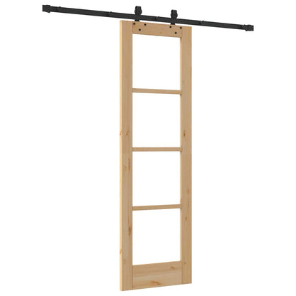 Porta scorrevole ORKDAL Naturale e Nero 61 x 198,5 cm | homemem39