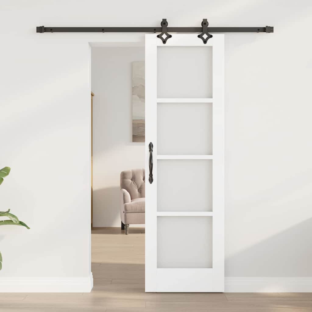 Porta scorrevole ORKDAL Bianco e Nero 61 x 198,5 cm | homemem39