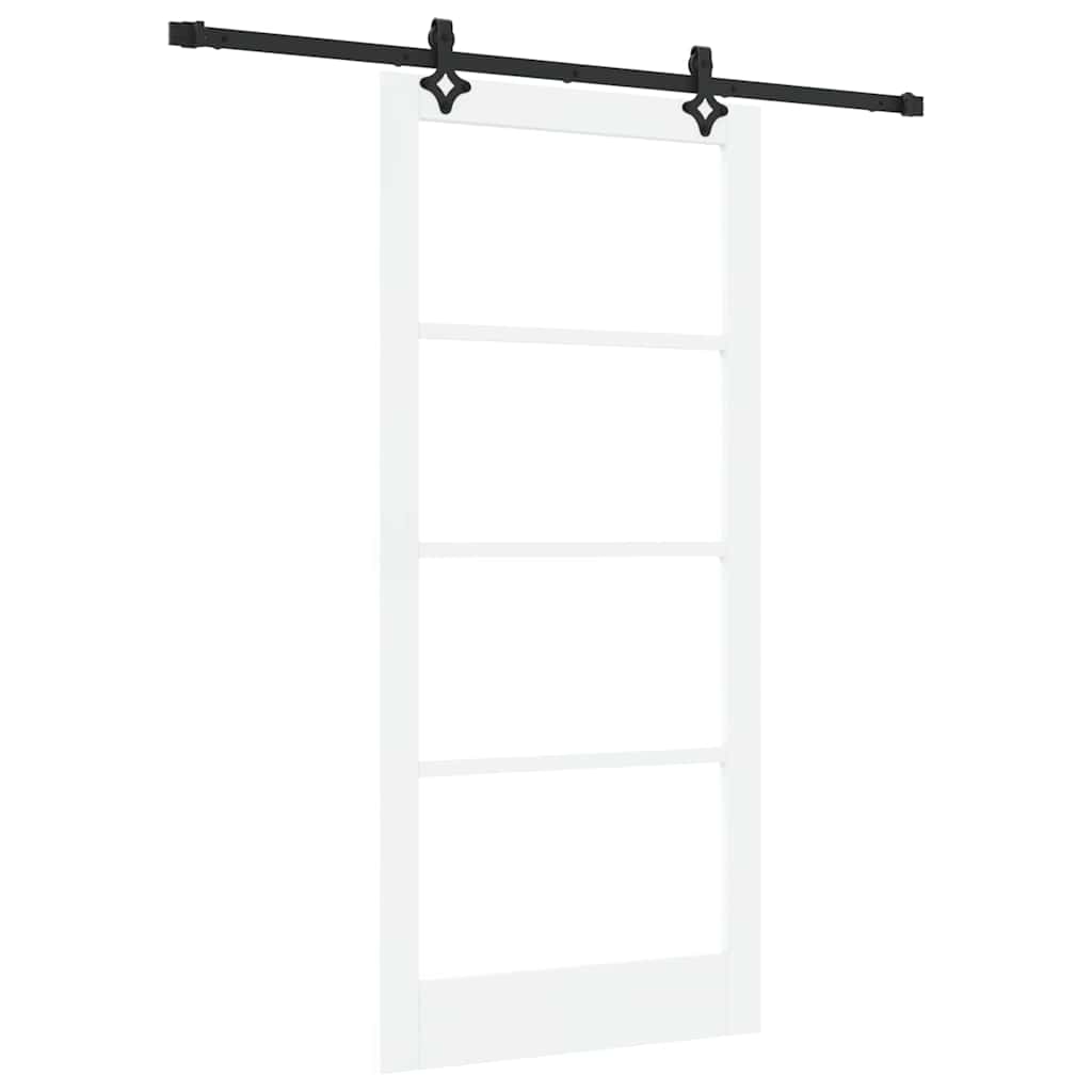 Porta scorrevole ORKDAL Bianco e Nero 93 x 202 cm | homemem39