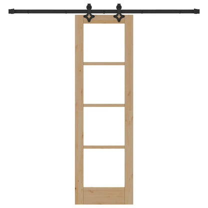 Porta scorrevole ORKDAL Naturale e Nero 61 x 198,5 cm | homemem39