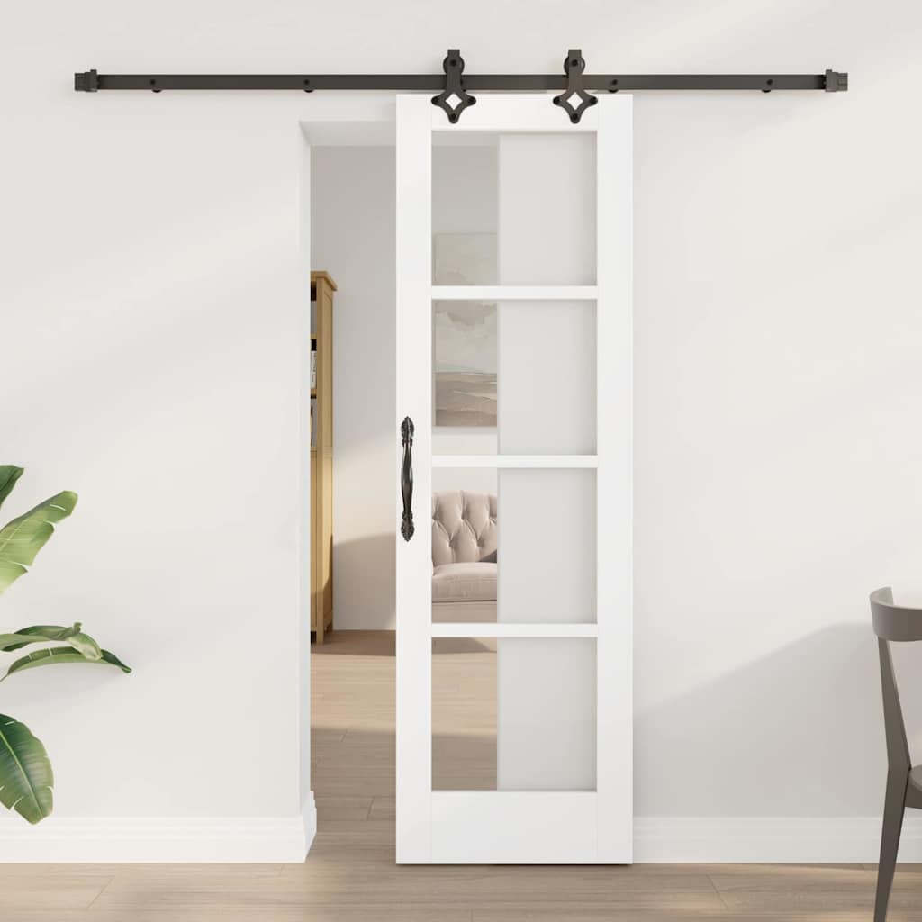 Porta scorrevole ORKDAL Bianco e Nero 61 x 198,5 cm | homemem39