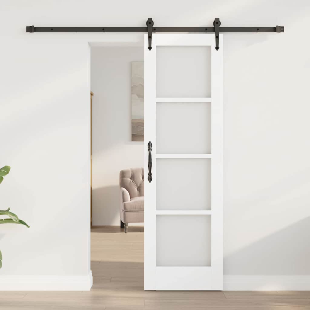 Porta scorrevole Bianco e Nero 61 x 198,5 cm | homemem39