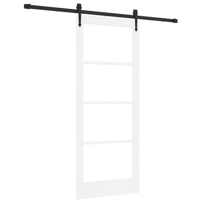 Porta scorrevole Bianco e Nero 83 x 202 cm | homemem39