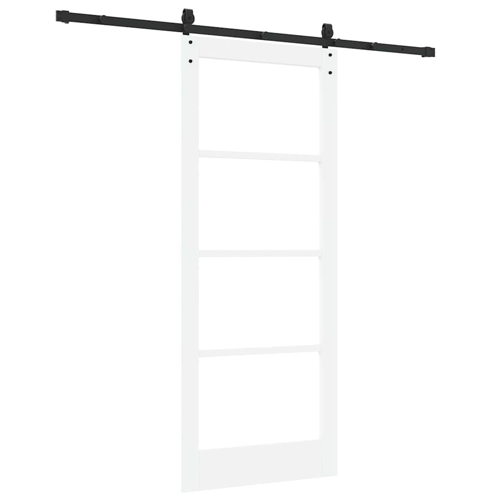 Porta scorrevole Bianco e Nero 83 x 202 cm | homemem39