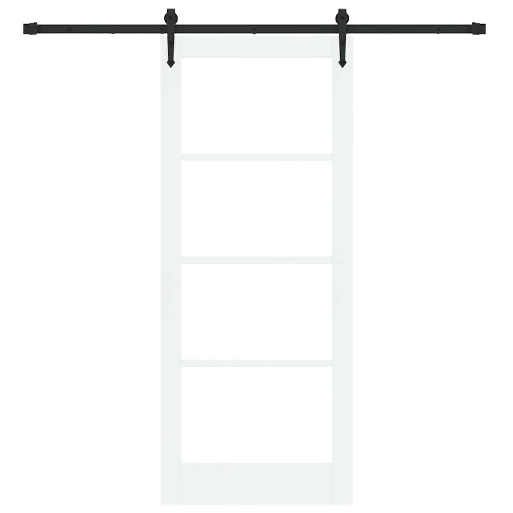 Porta scorrevole Bianco e Nero 83 x 202 cm | homemem39