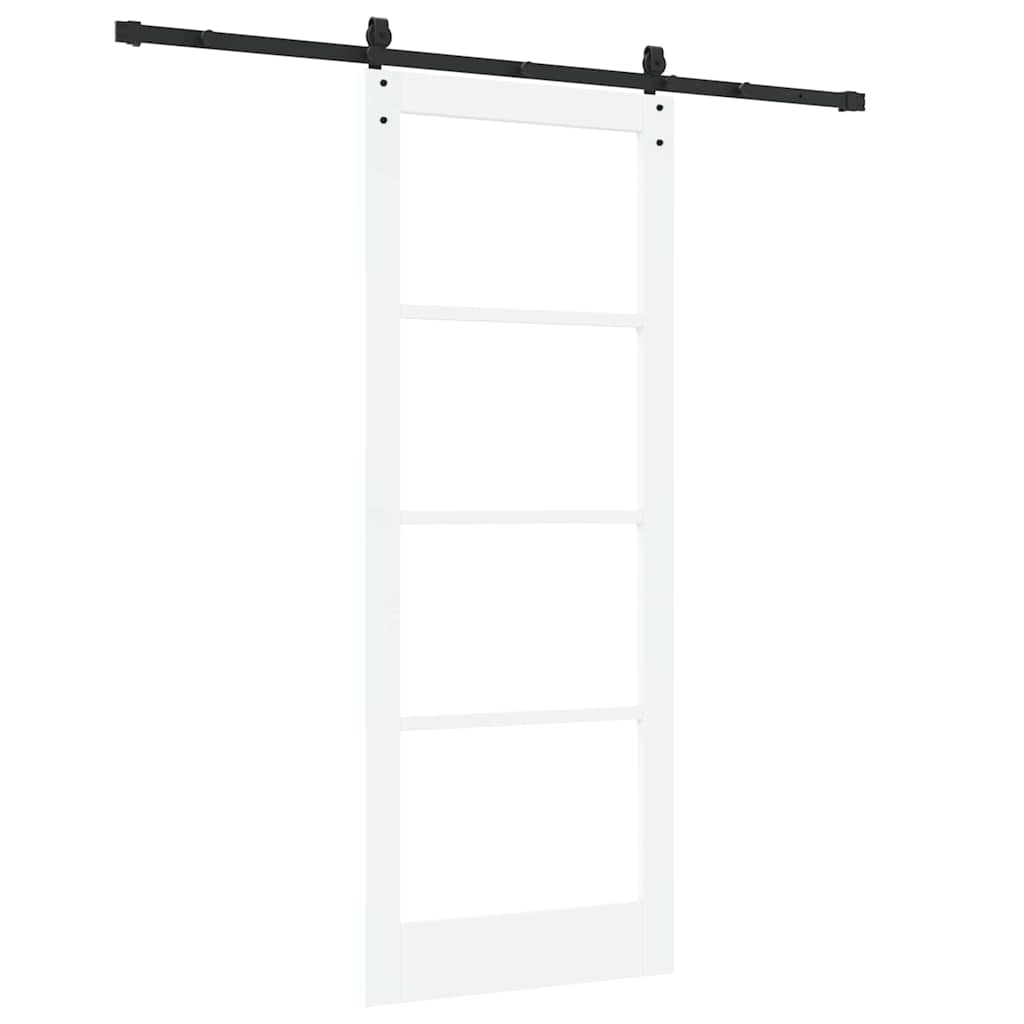 Porta scorrevole Bianco e Nero 83 x 211 cm | homemem39