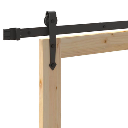 Porta scorrevole Naturale e Nero 93 x 202 cm | homemem39