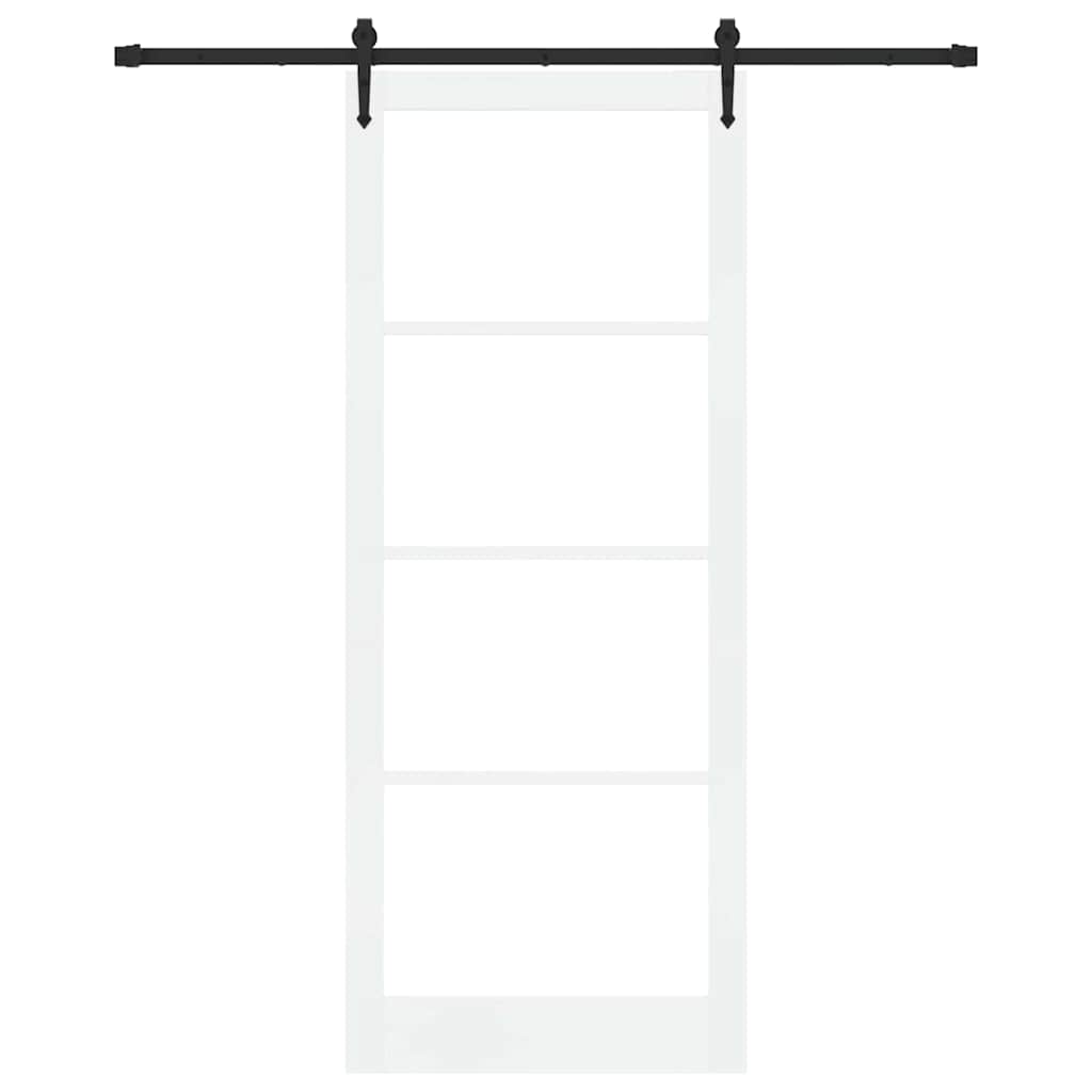 Porta scorrevole Bianco e Nero 93 x 232 cm | homemem39